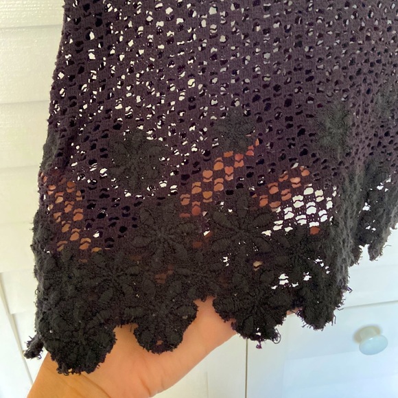 Free People navy blue xsmall crochet tank - Picture 2 of 4